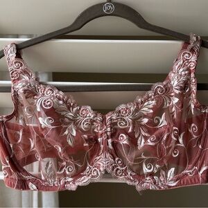 Soma Rose Blush Embroidered Lace Underwire Bra